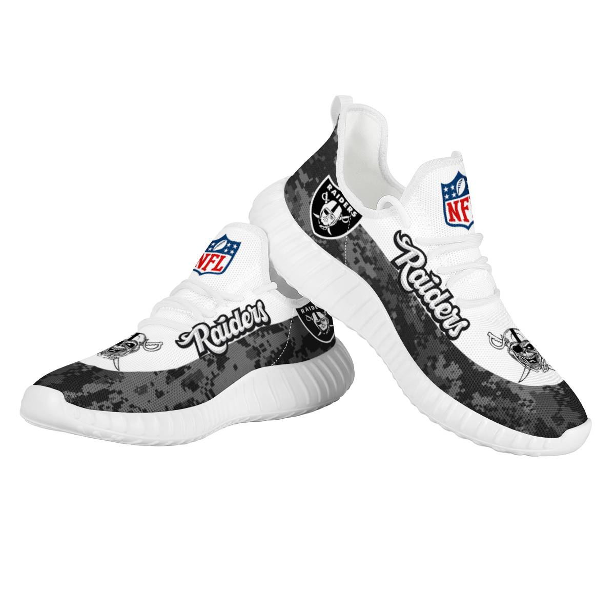 Women's Las Vegas Raiders Mesh Knit Sneakers/Shoes 005